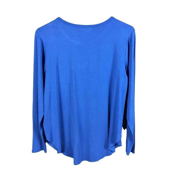 Another Love Women’s Small Blue Pullover Long Sleeve Top Pocket Stretch NWOT - Picture 11 of 16